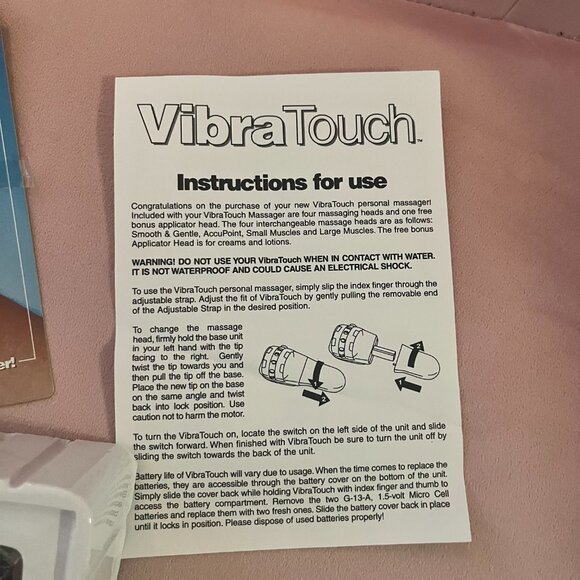 Vibra Touch Purple Personal Massager NEW Open Box - Picture 3 of 5